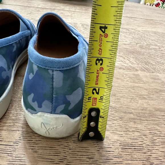 Joie Huxley Camo Suede Leather Skate Slip On Sneaker Blue 37-1/2 size  7-71/2 - Picture 13 of 14